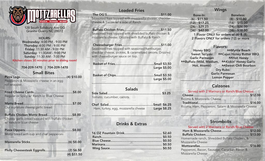 Mottzarellas Menu 2